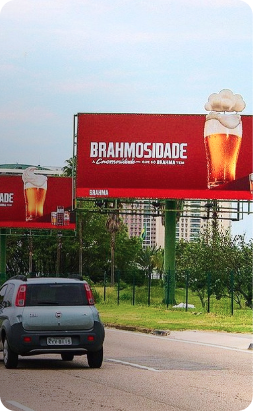 Exemplo de painel publicitário OOH produzido pela M2 Flex